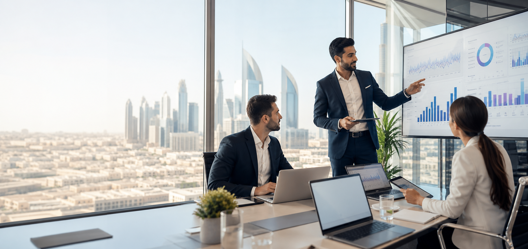 AI for finance course in Dubai with finance professionals using AI dashboards