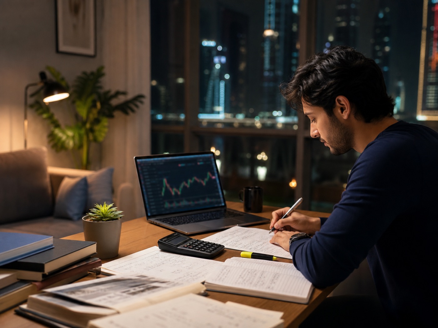 CFA candidate studying with a structured plan in Dubai