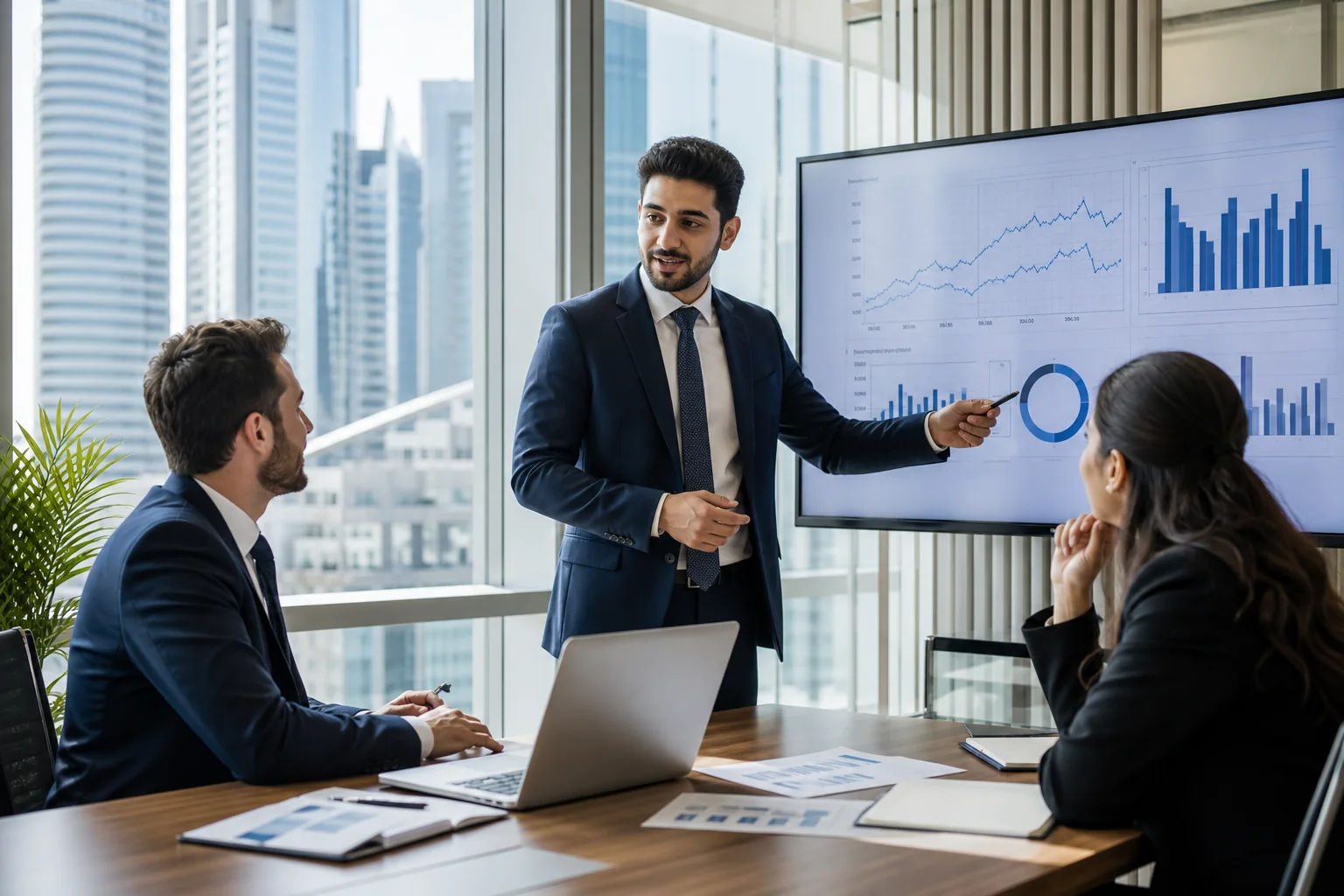 Dubai finance professionals discussing CFA study support and career progression