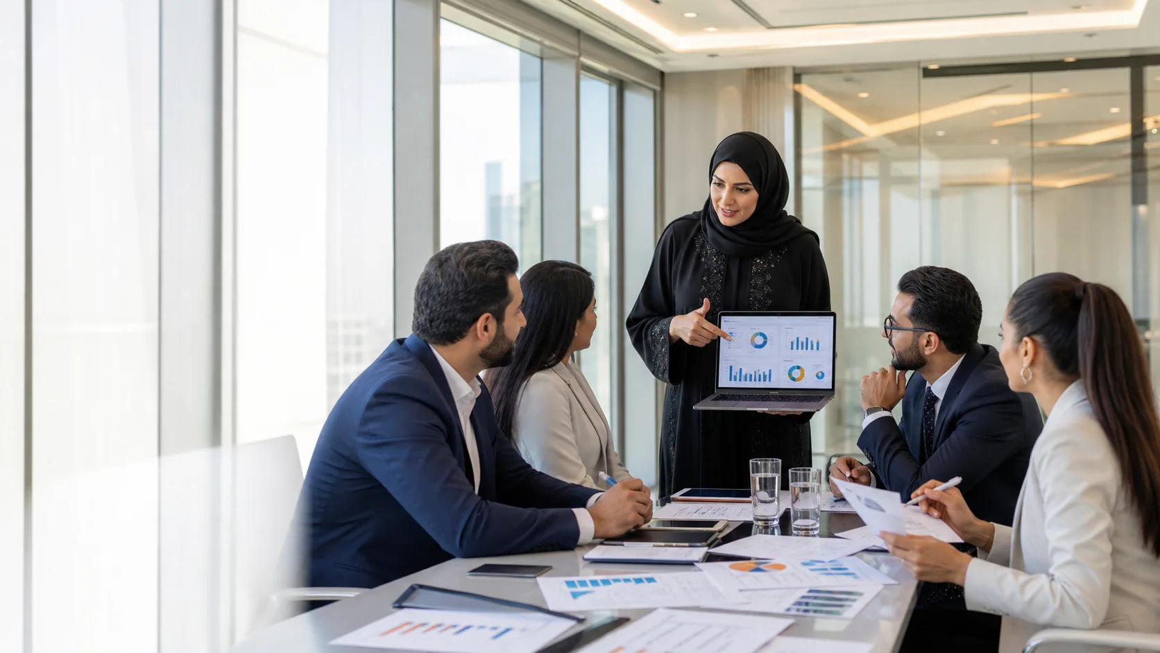 Manager-level HR professionals taking part in a CHRM training workshop in Dubai