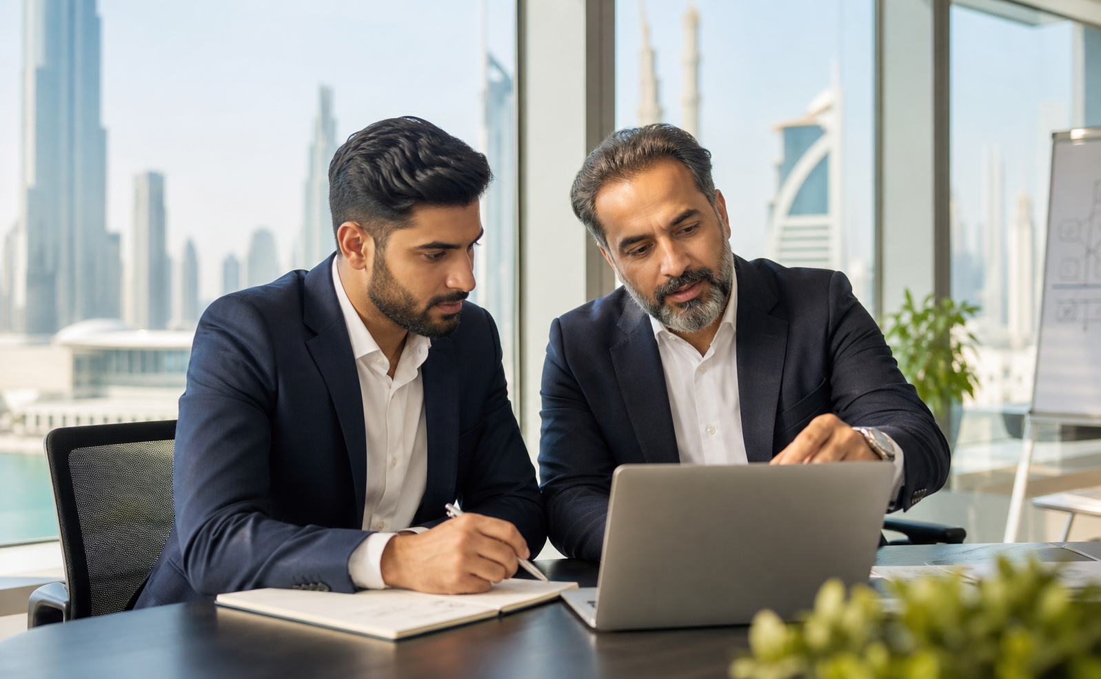 CIA mentor reviewing internal audit career path and salary growth in Dubai