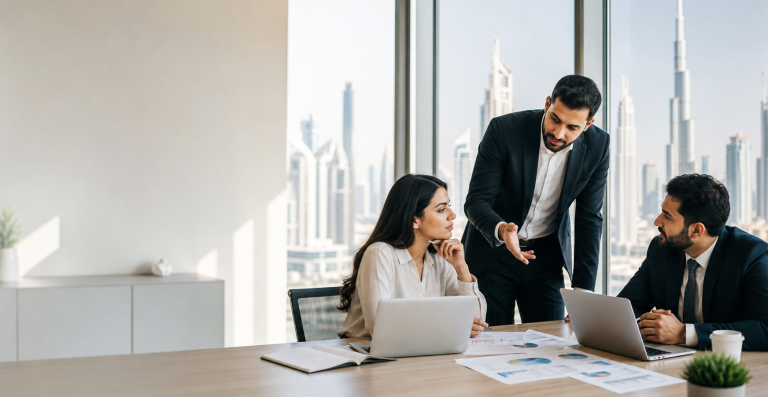 Dubai internal audit professionals discussing CIA salary and career progression