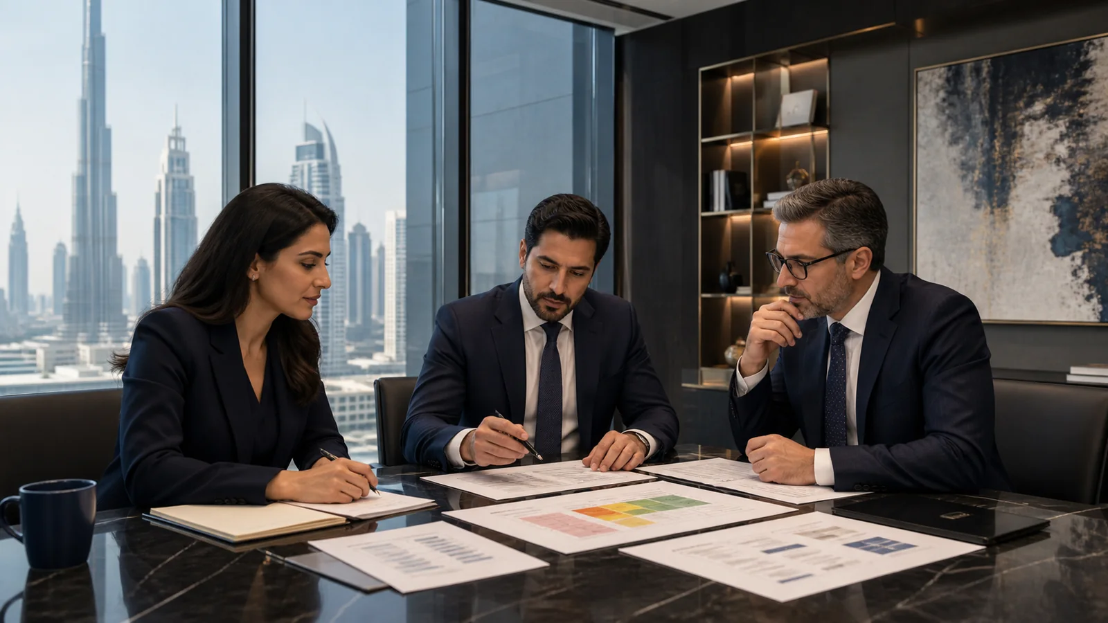 UAE technology risk and governance professionals discussing a third-party risk decision