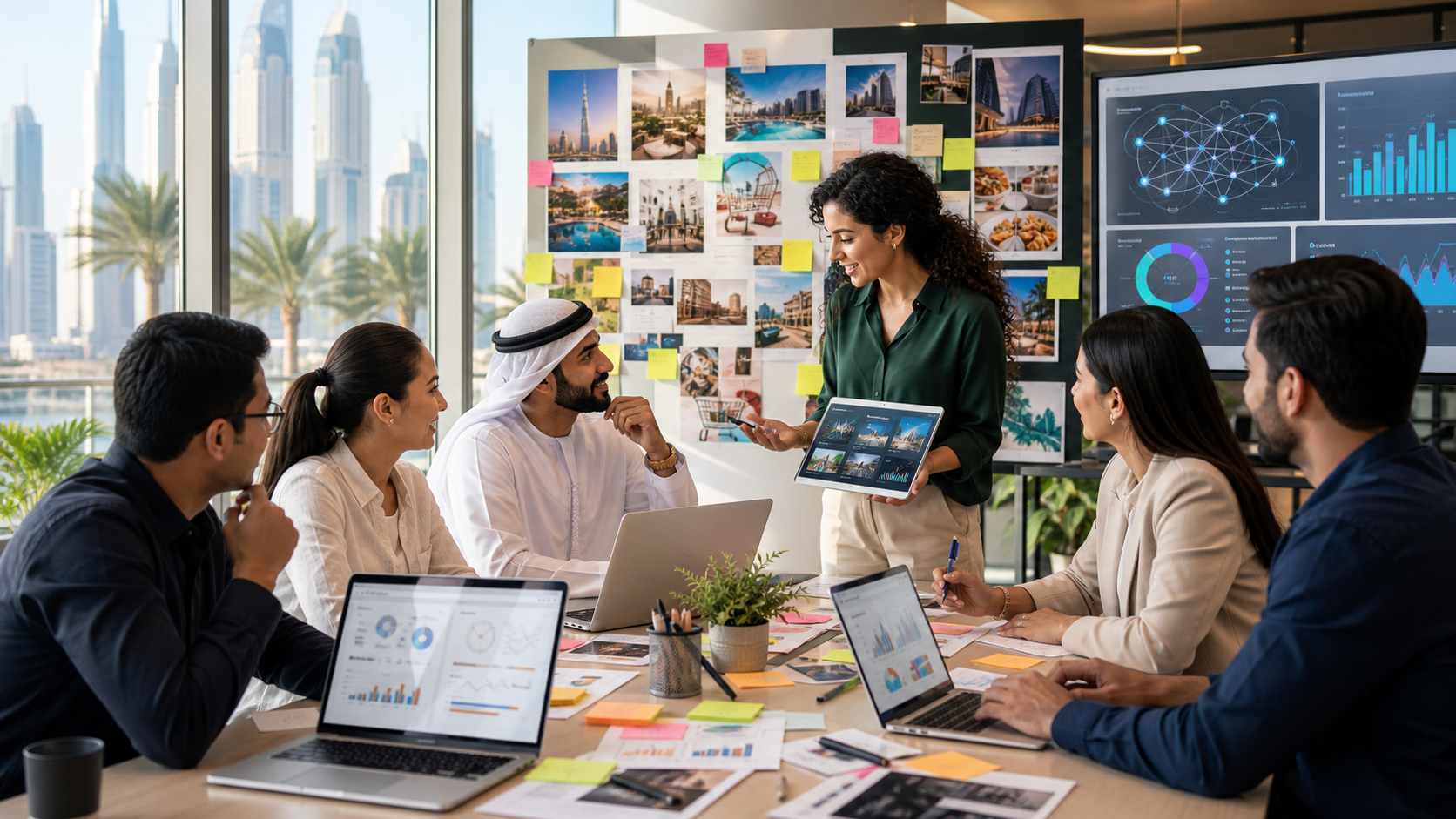 Dubai AI digital marketing campaign studio with SEO ads and social media project work