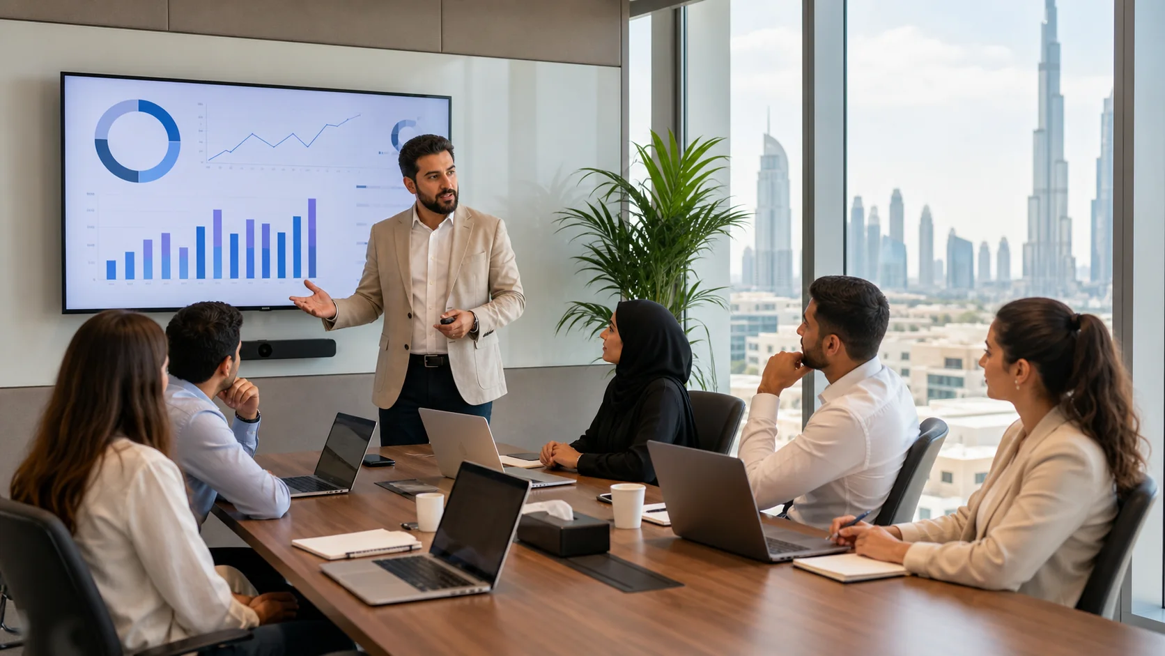 Live digital marketing workshop in Dubai with campaign analytics discussion
