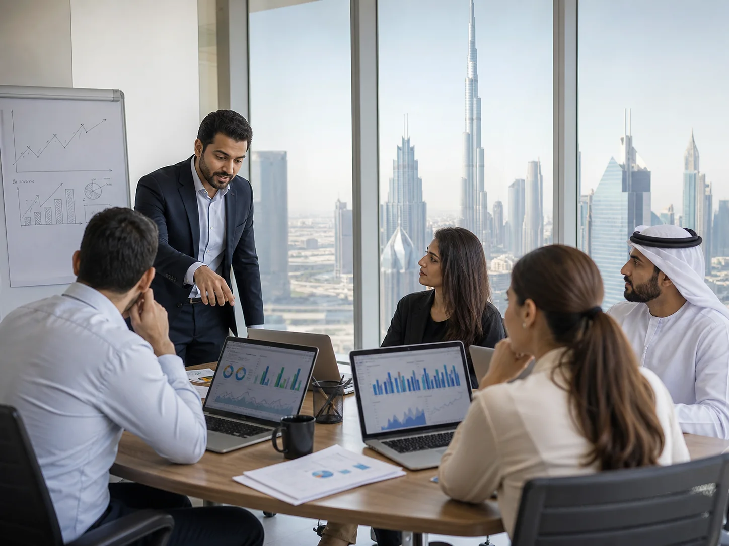 Dubai finance professionals in a financial modeling classroom workshop