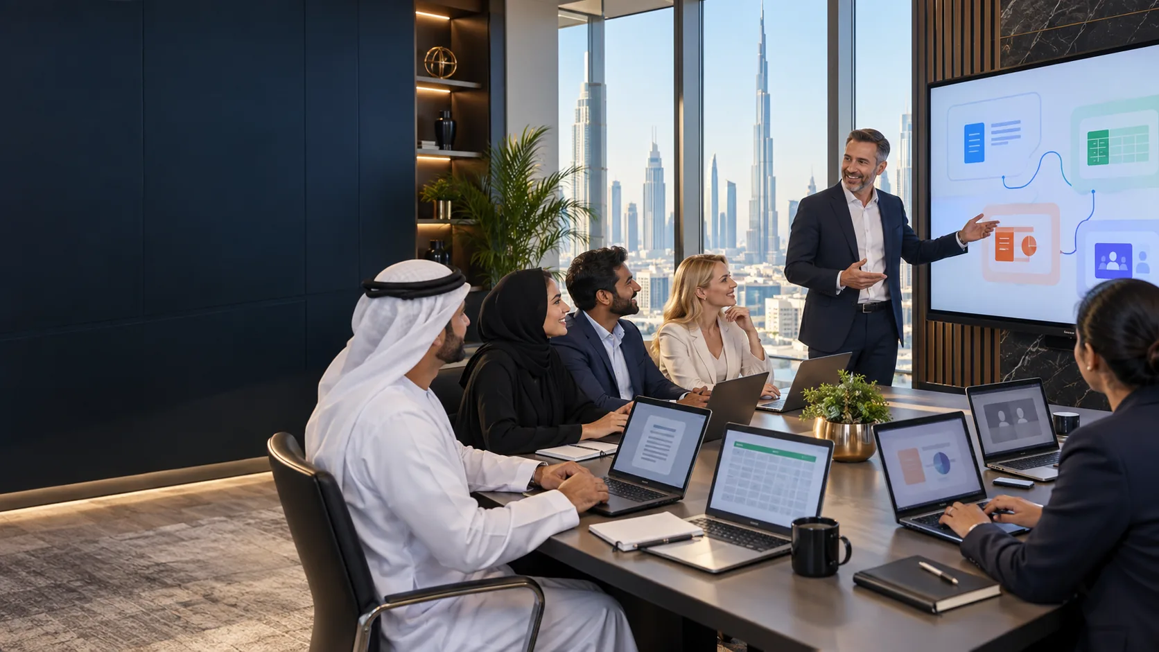 Professionals attending practical Microsoft 365 Copilot training in Dubai