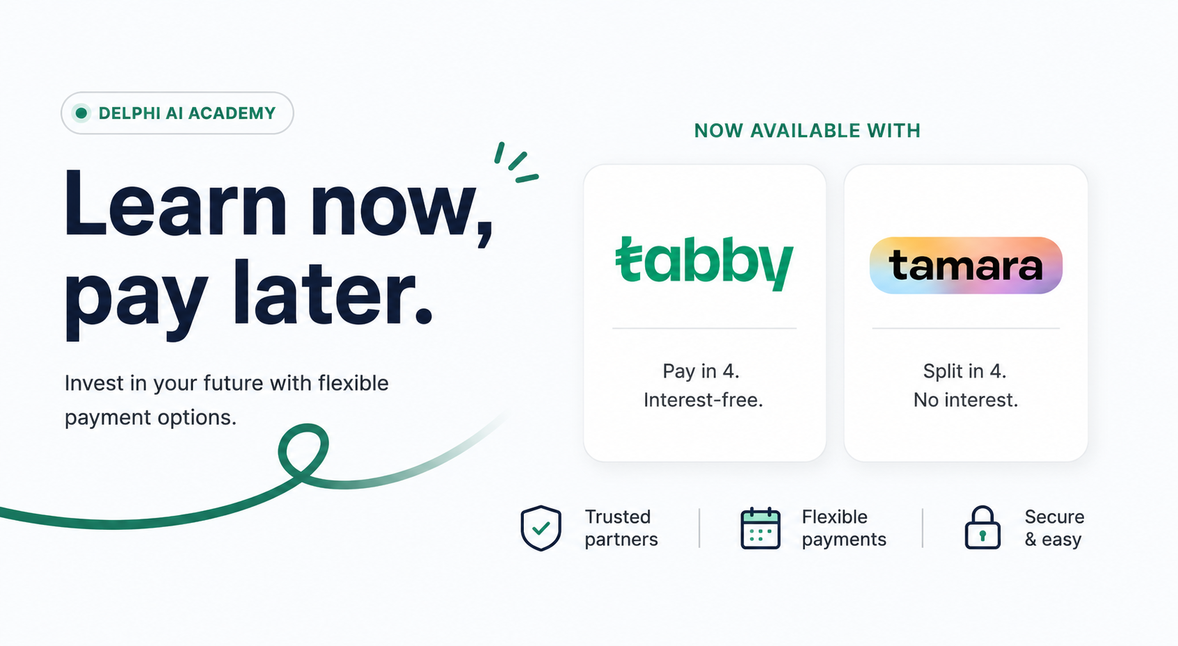 Learn now pay later with Tabby and Tamara flexible payment options