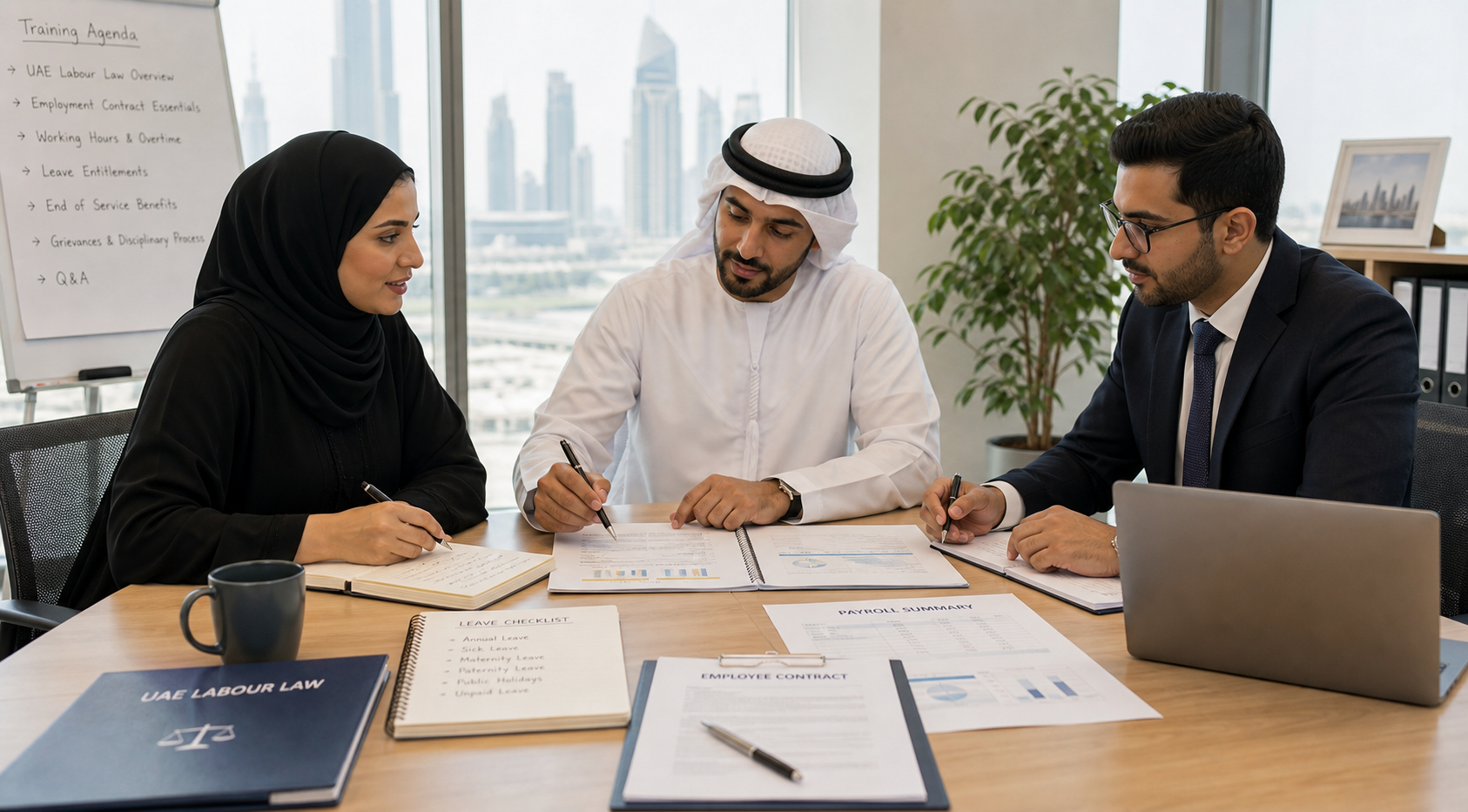 HR, payroll and compliance professionals in a UAE labour law training workshop in Dubai