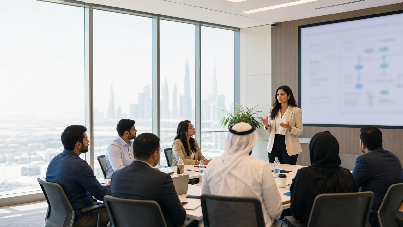 Working professionals attending a Zoho Books accounting software training workshop in Dubai