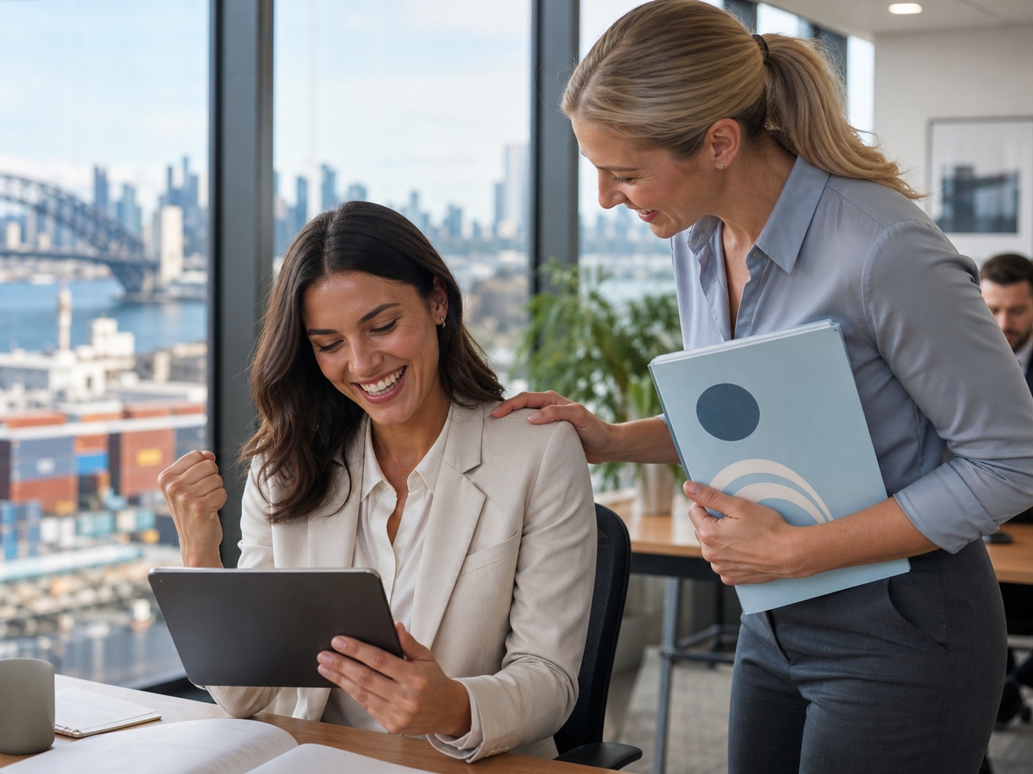 Australian procurement professional celebrating a positive career progression in Sydney