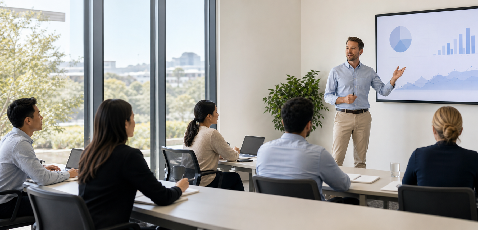 Daytime professional FRM training room for Australia-based finance and risk professionals
