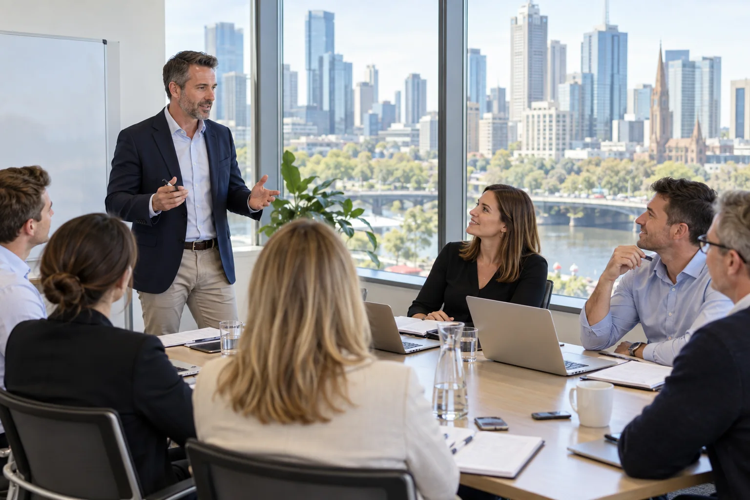 Professionals attending an instructor-led EduDelphi training session in Melbourne
