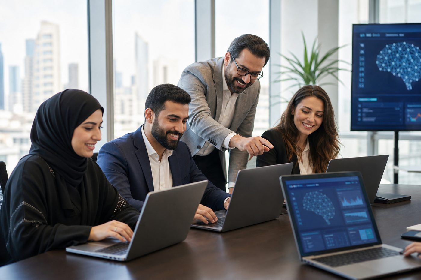 Corporate AI training in Bahrain with hands-on laptop workshop