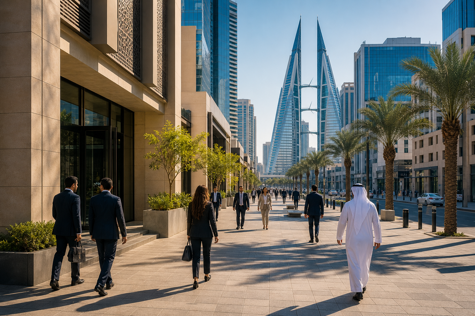 Business district in Bahrain