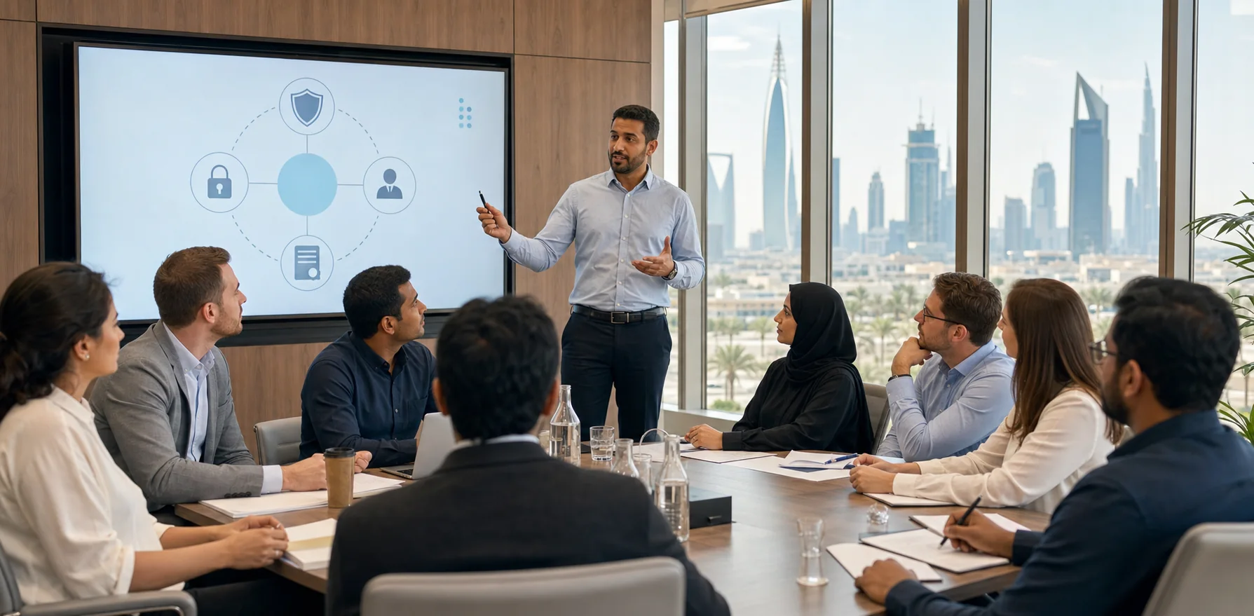 Professionals attending CISM information security management training in Riyadh