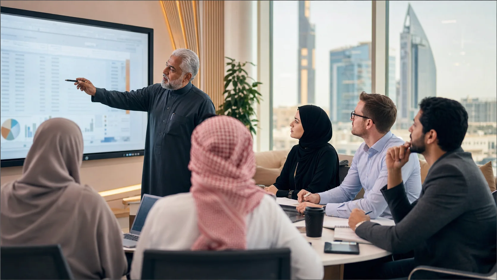 Trainer-led US CPA exam preparation session with Saudi and expatriate candidates