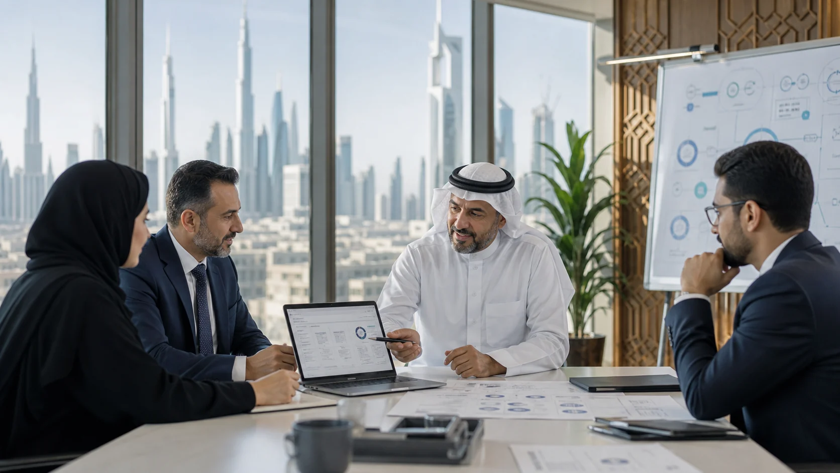 Asset management professional studying ISO 55001 2024 transition material in Riyadh