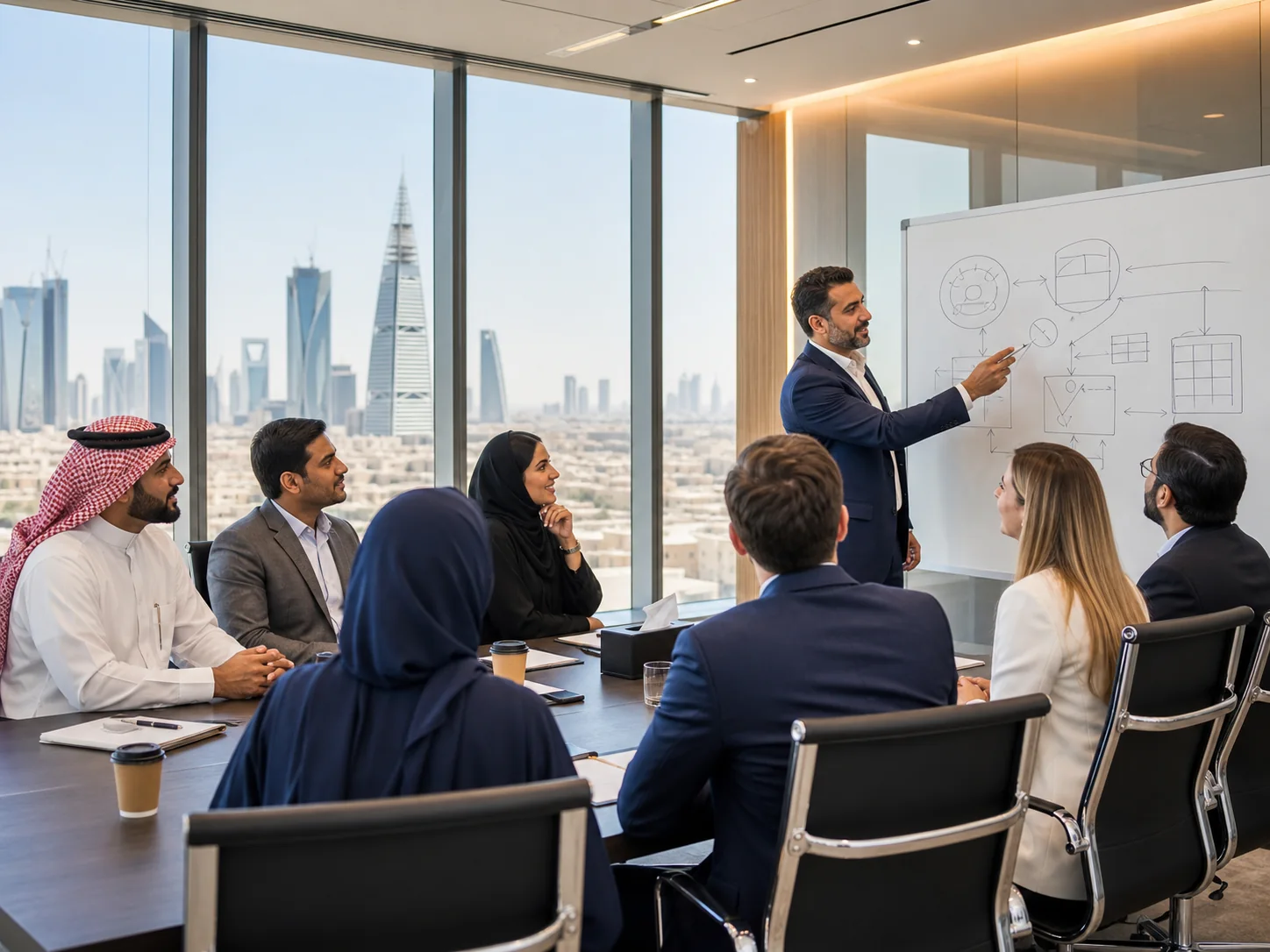 Information security professionals attending an ISO 27001 Lead Auditor training workshop in Riyadh