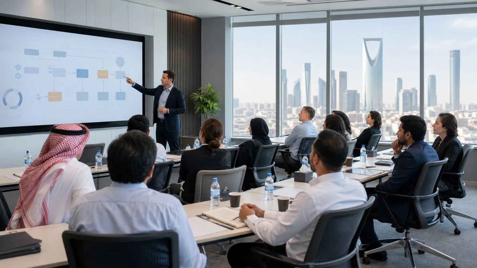 Cybersecurity professionals attending ISO 27001 Lead Implementer training in Riyadh