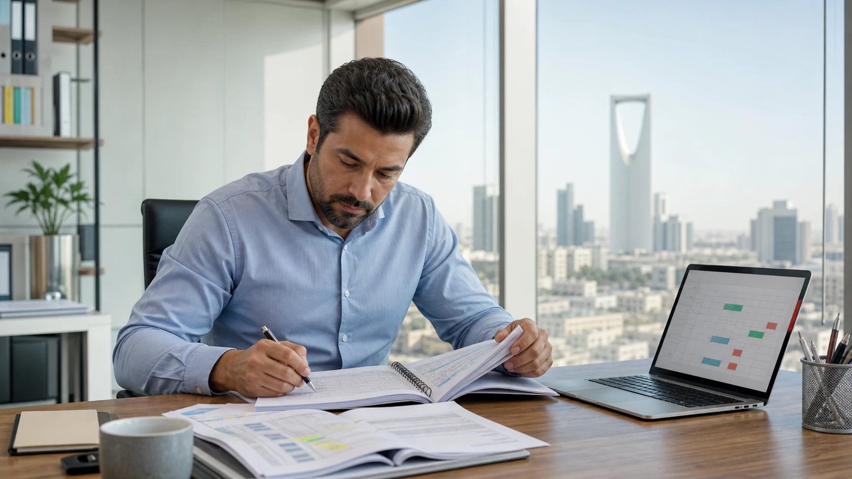 Professional revising ISO 45001 Lead Auditor audit materials in Saudi Arabia