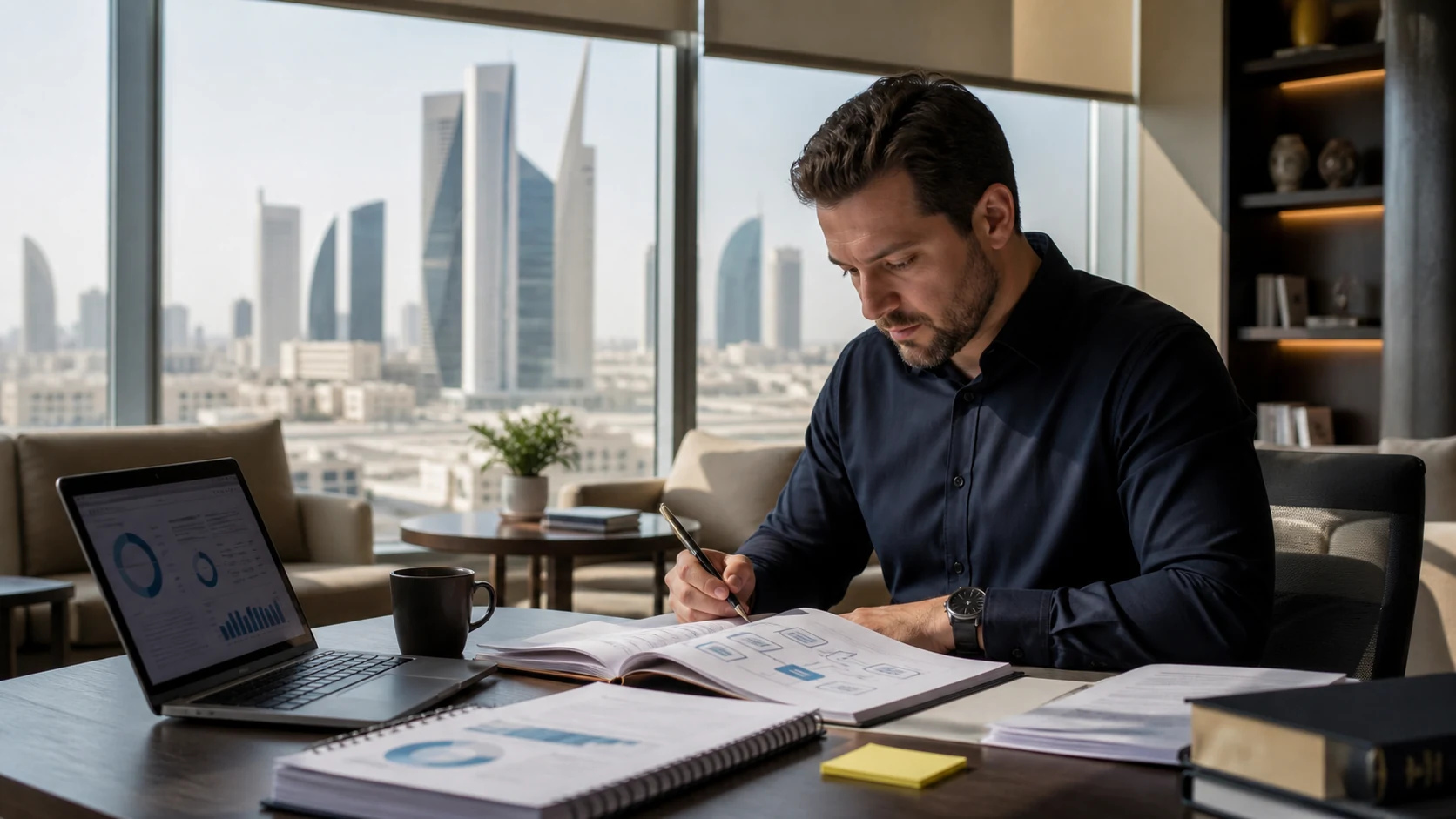 Professional revising ISO 9001 QMS implementation materials in Saudi Arabia