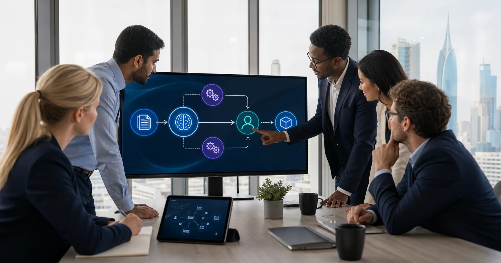 Cross-functional team learning AI agents in Kuwait