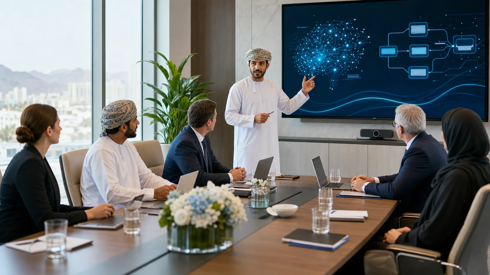 Leadership AI strategy workshop in Oman