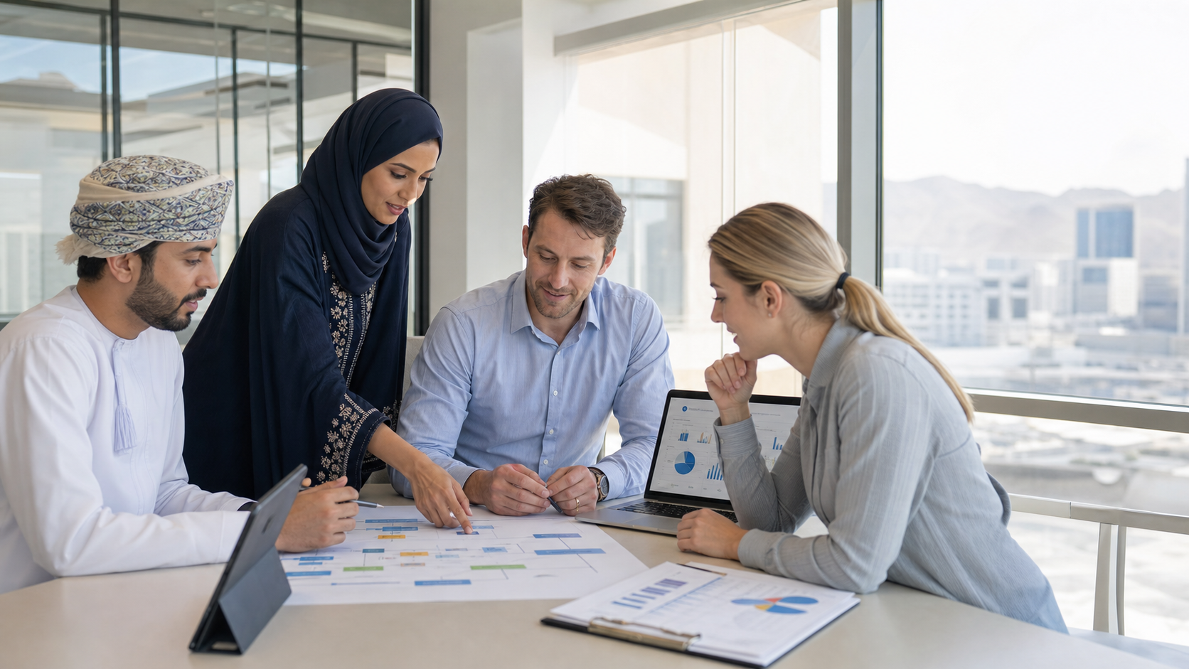 Oman professionals mapping processes and quality controls together