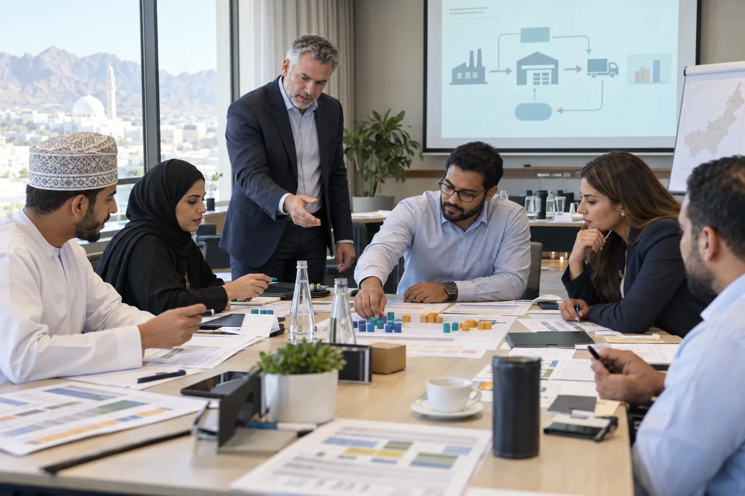 Corporate supply chain team completing practical CPIM training in Oman