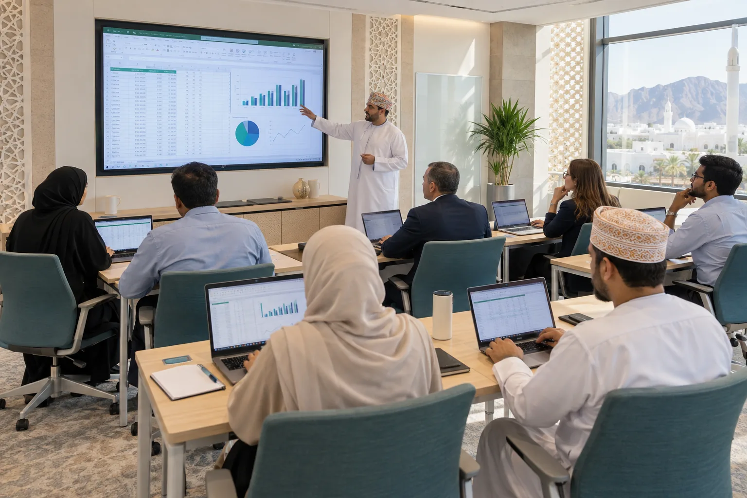 Corporate Microsoft Excel training workshop for professionals in Muscat, Oman