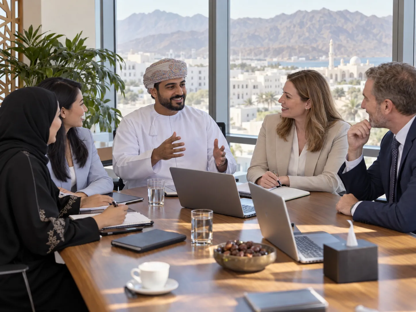 Illustrative planning meeting with Omani and international corporate learning professionals