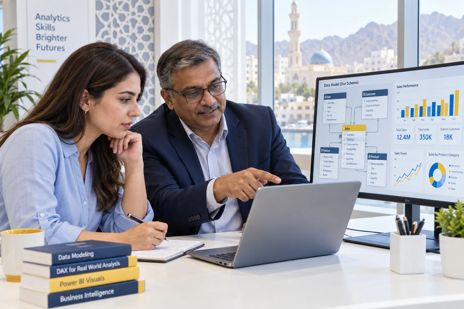 Power BI faculty providing dashboard and data-model feedback