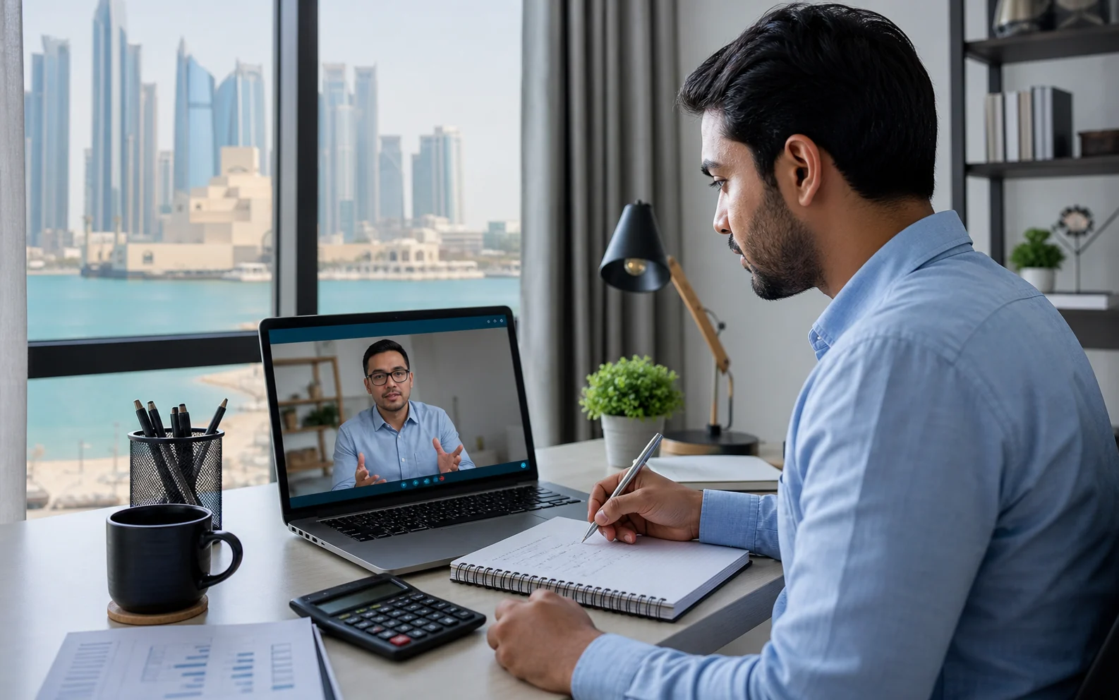 Finance professional revising TallyPrime accounting workflows in Doha
