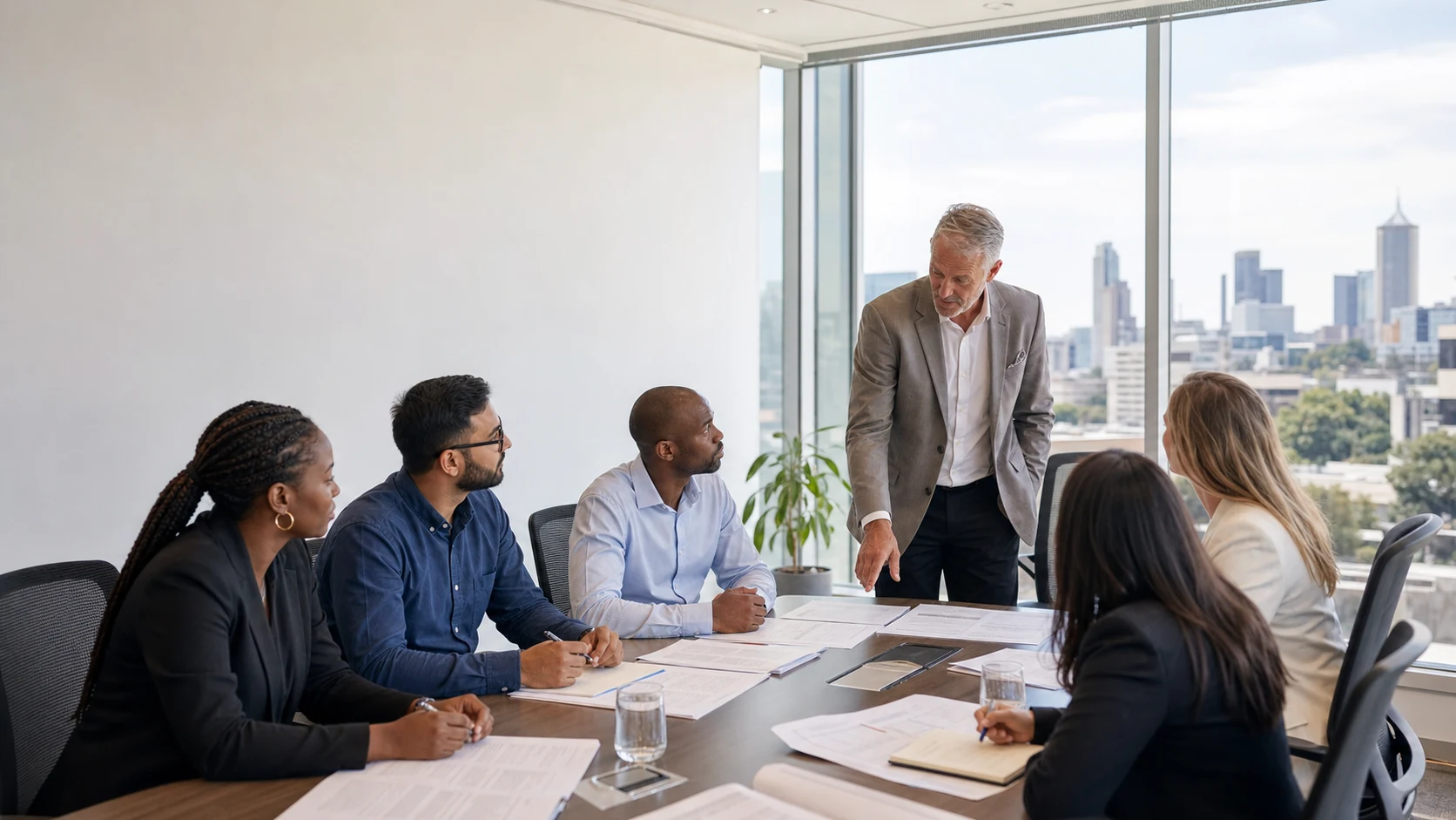 Diverse professionals in an ISO 9001 audit workshop in Johannesburg