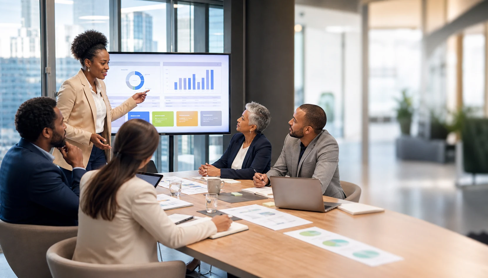 South African procurement professionals reviewing supplier proposals in a practical case discussion