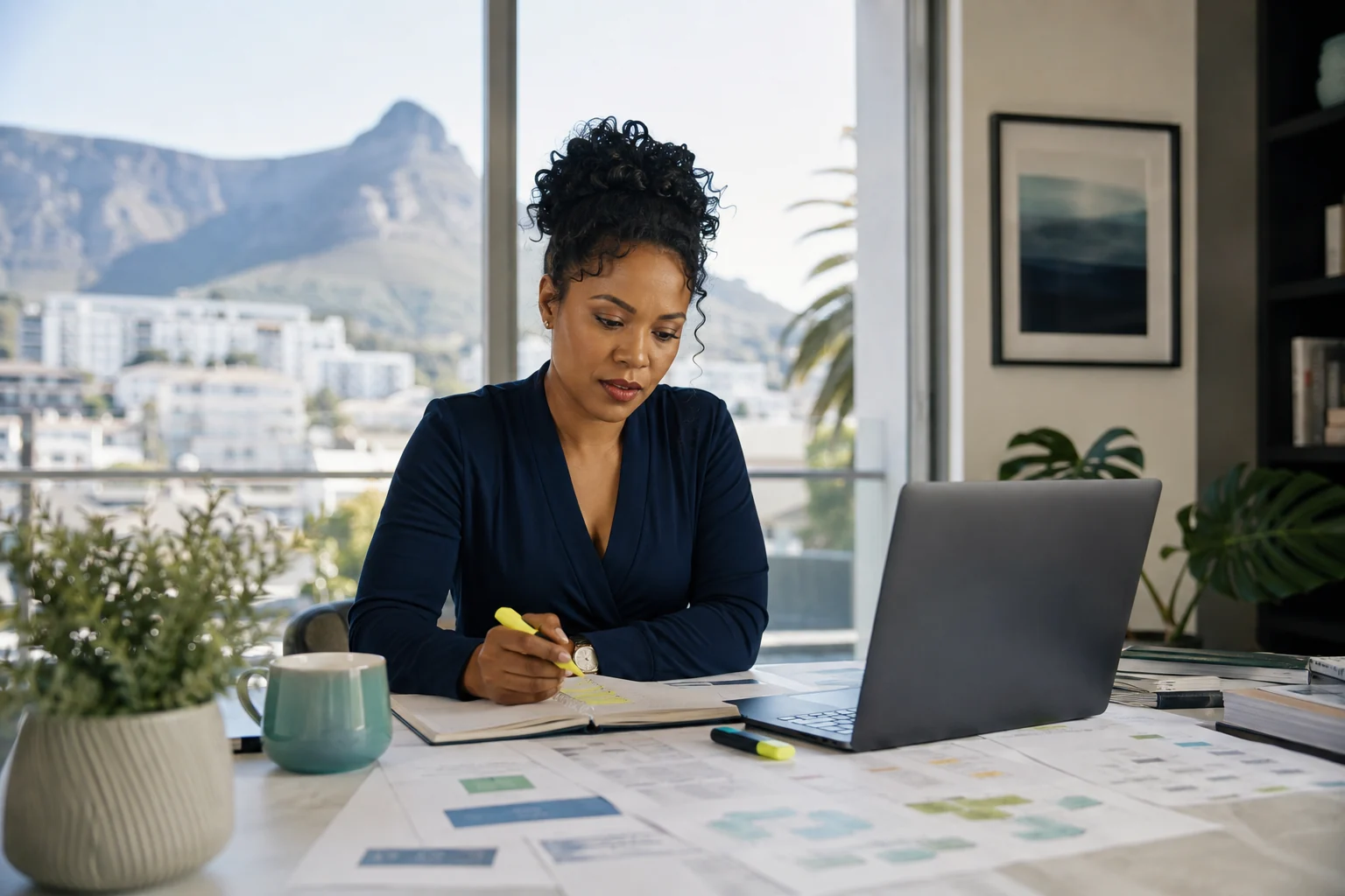 Supply chain professional studying CSCP materials in Cape Town