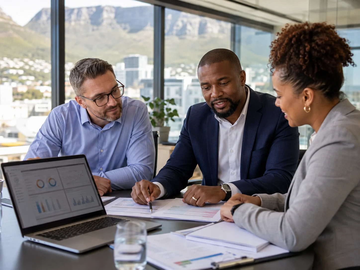 South African cybersecurity professionals discussing audit and risk findings