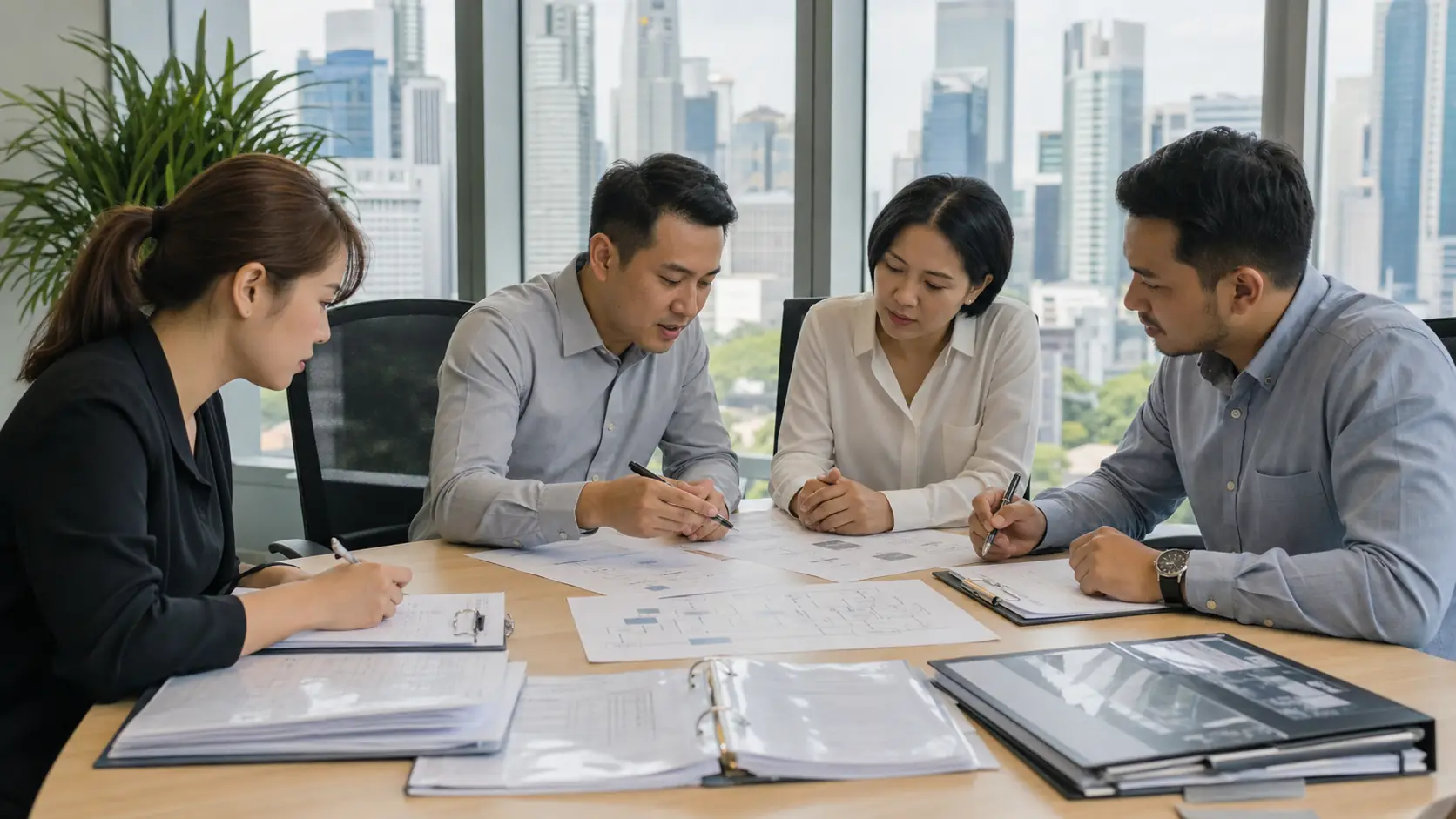 Quality professionals reviewing audit evidence in Singapore