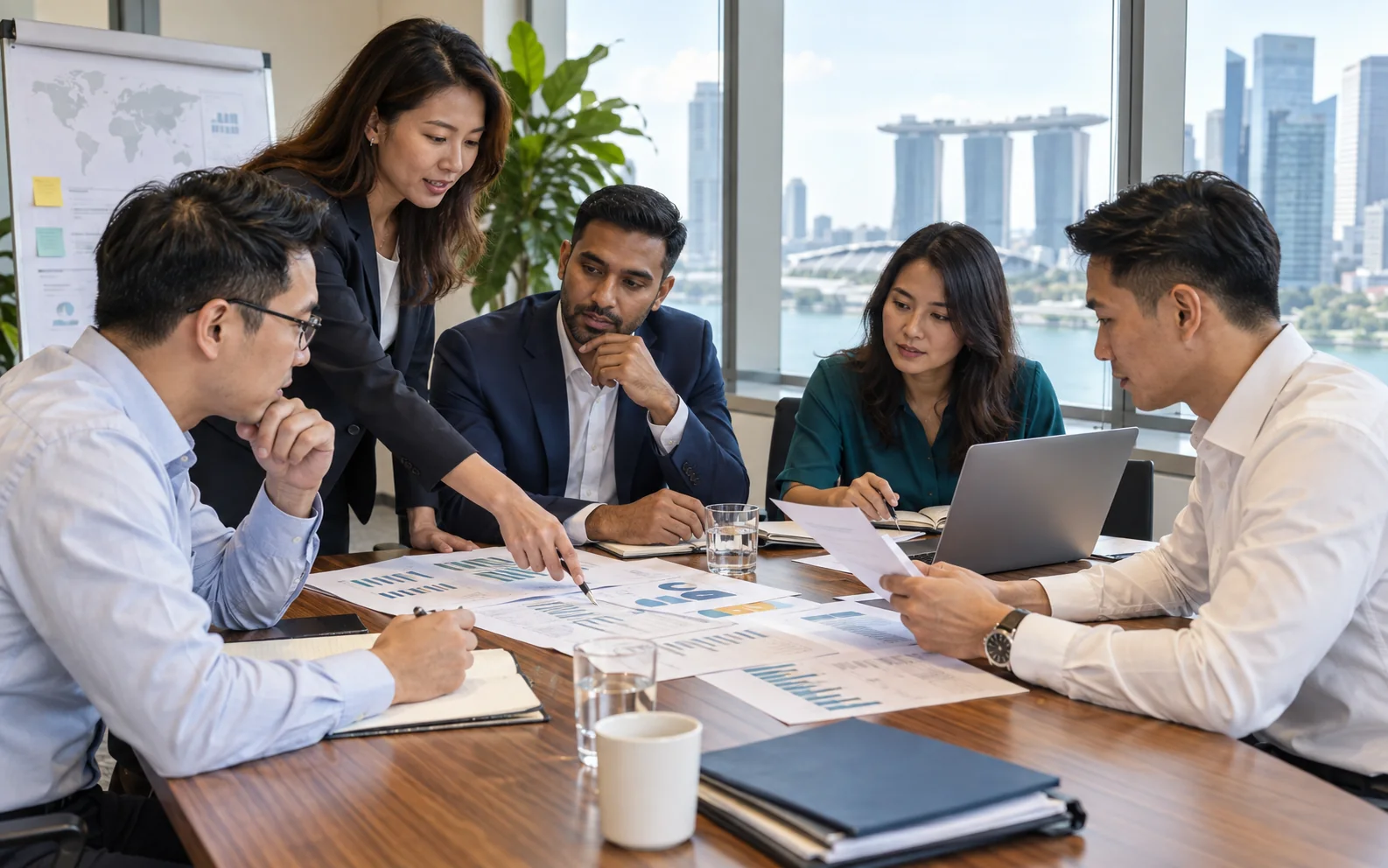 Singapore procurement professionals evaluating suppliers during a practical workshop