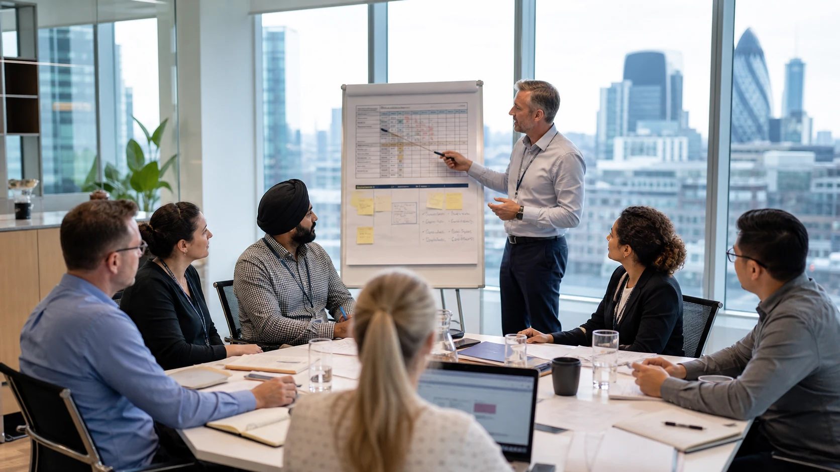 Professionals completing an ISO 9001 Lead Auditor workshop in London