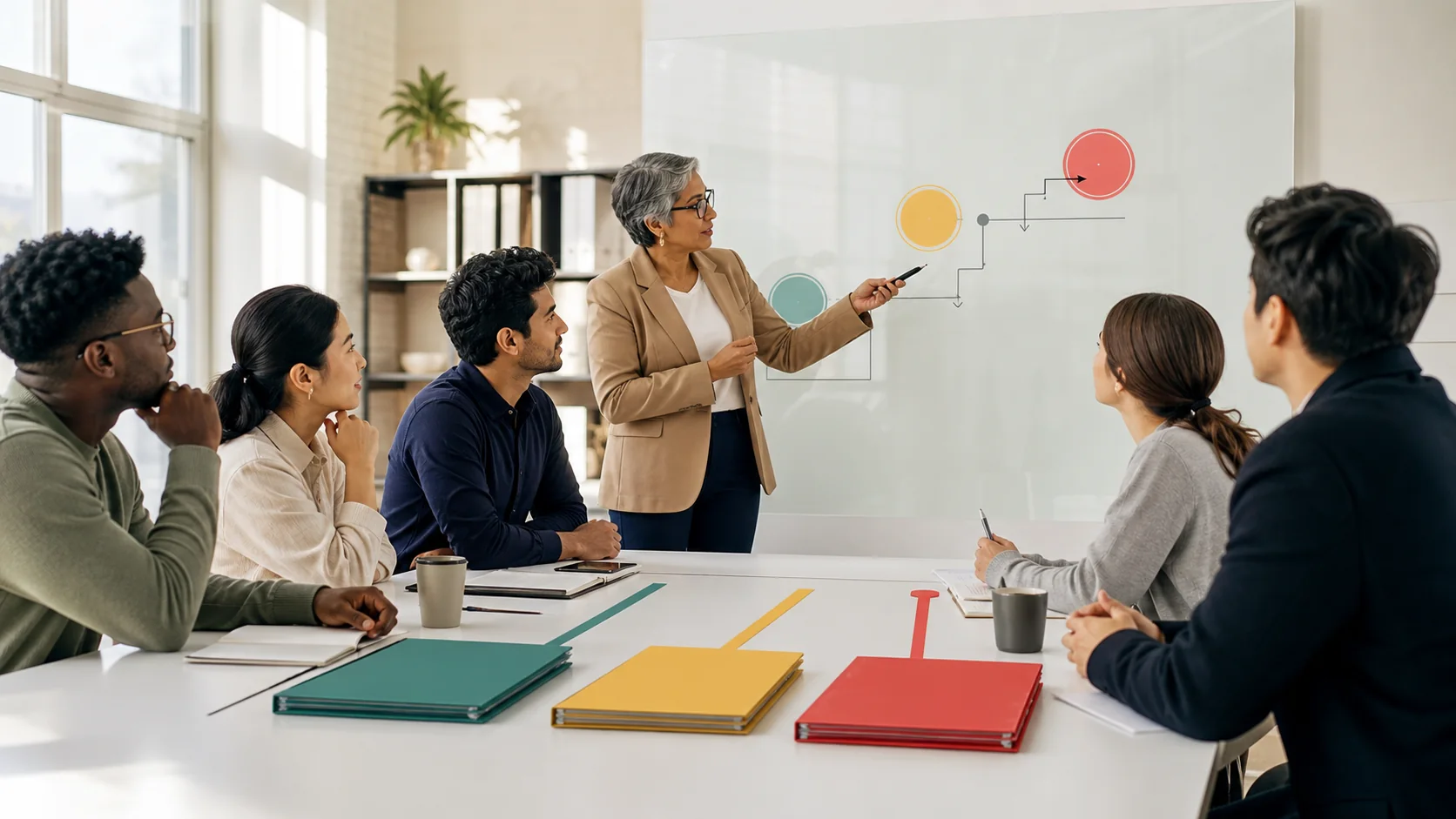 Accounting learners reviewing a three-stage professional qualification study roadmap.