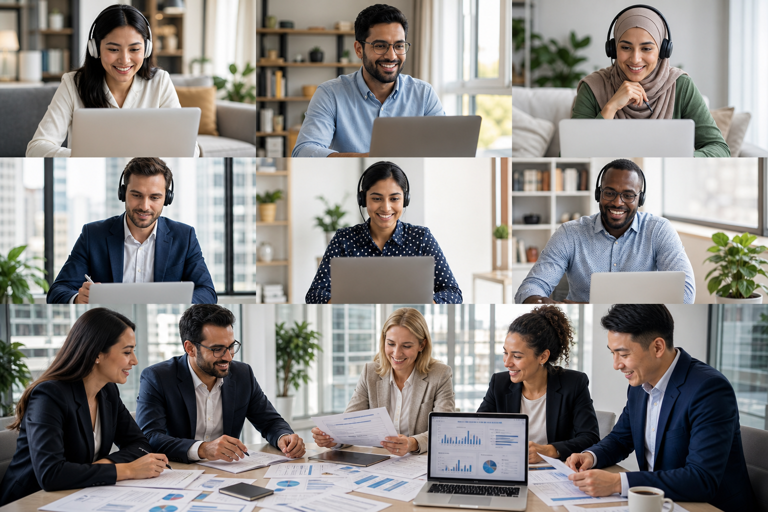 Professionals learning through live online CHRP training and collaborative HR planning