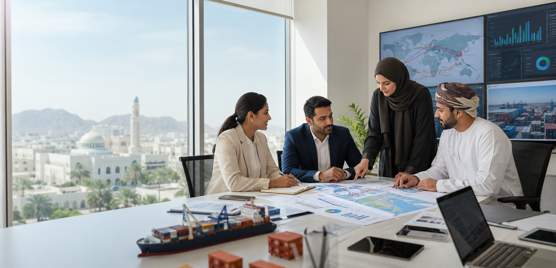 Procurement professionals in Oman planning supplier and supply chain decisions for CIPS Level 4 training