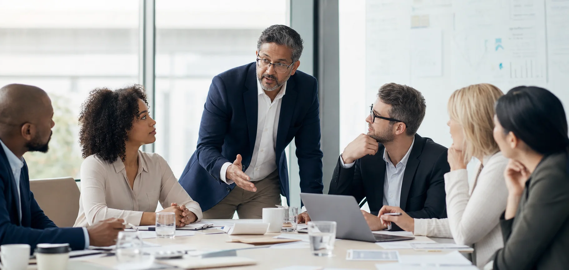 Cross-functional corporate team taking part in professional training