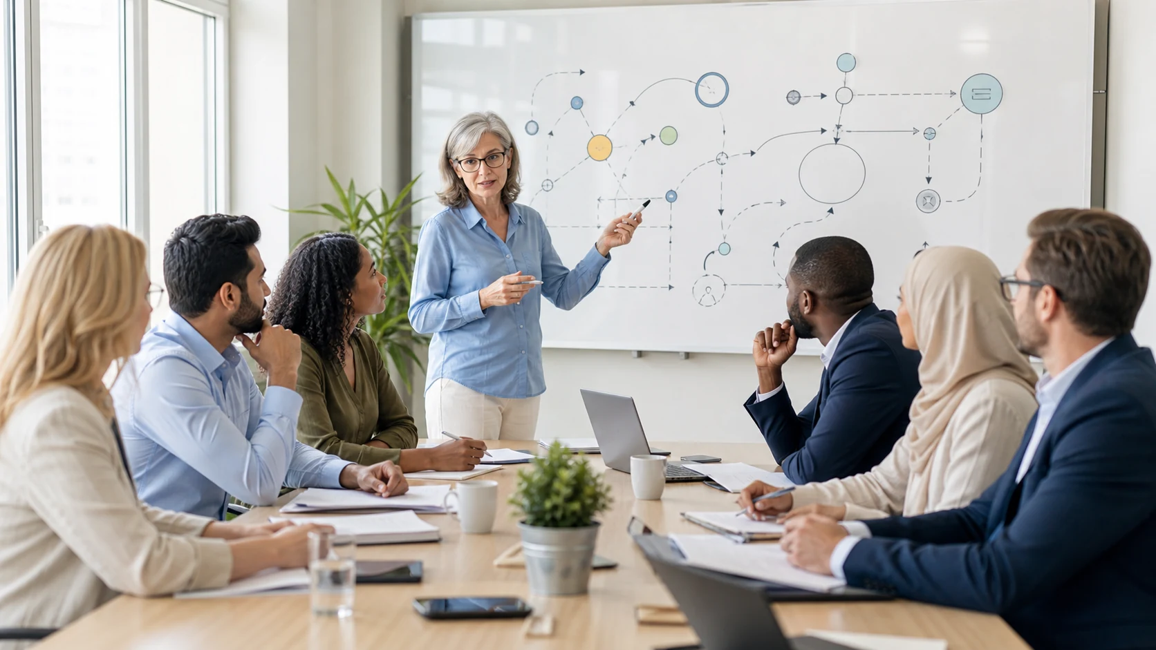 International compliance professionals in a CAMS-style financial crime learning workshop