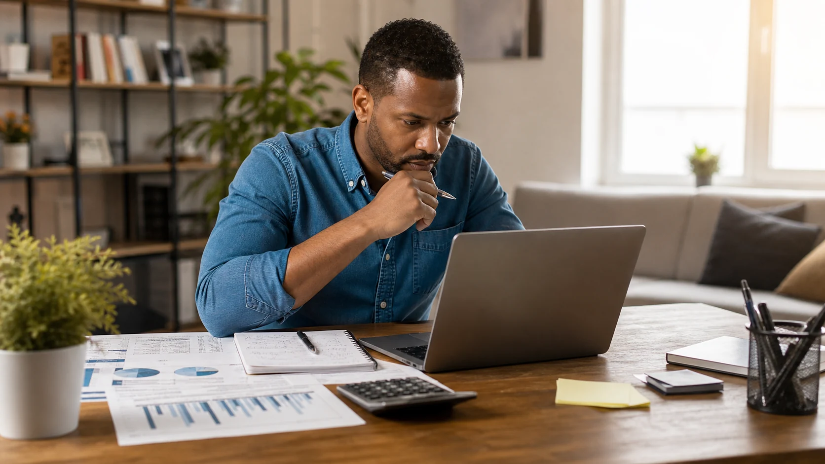 Accounting professional studying international financial reporting concepts online