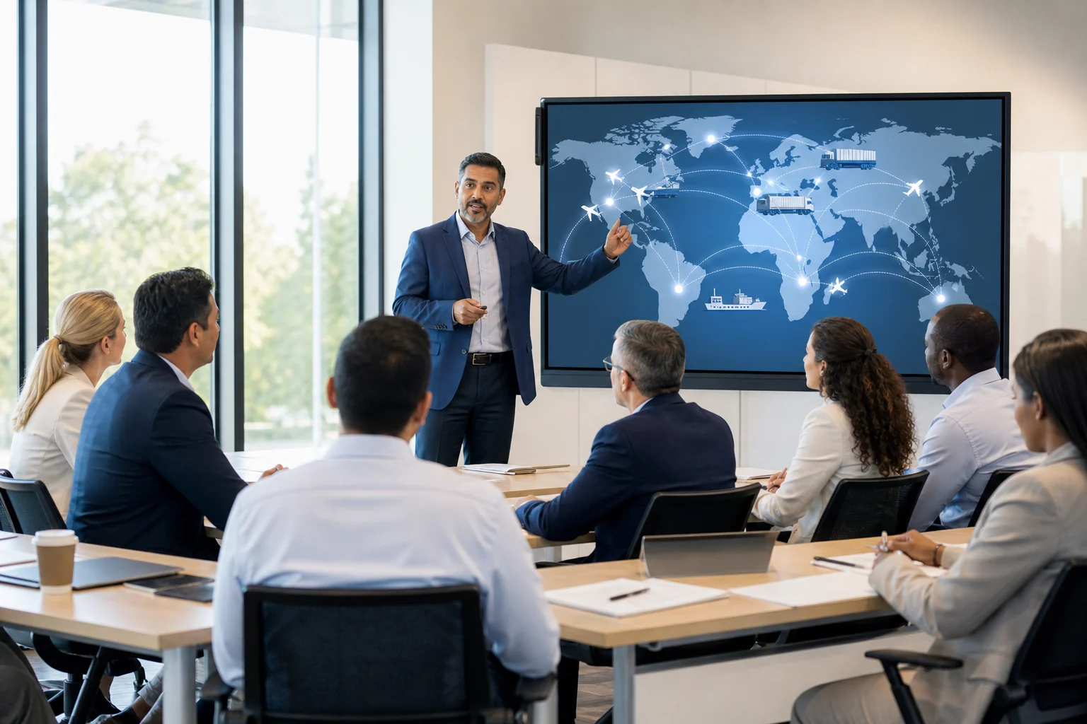 Professionals attending a live online CSCP supply chain training workshop