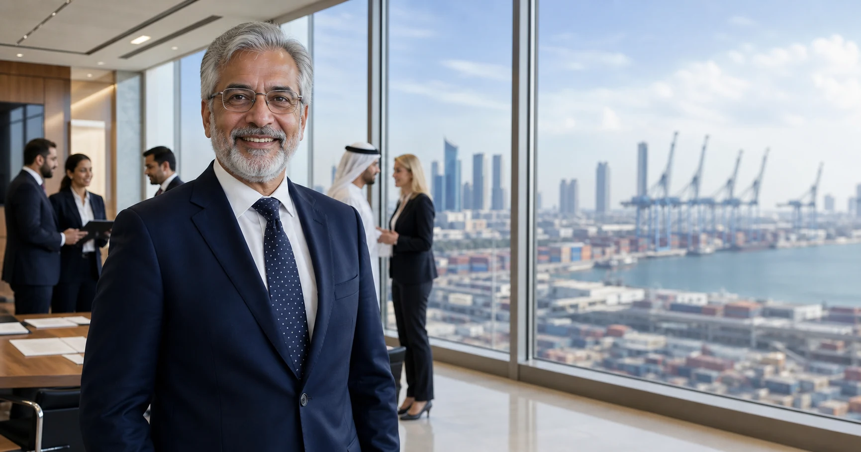Senior trade finance professional in a global banking office