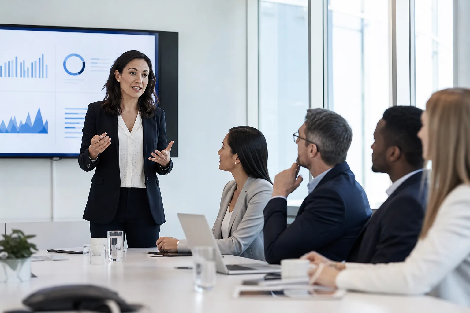 Internal audit professional presenting assurance findings